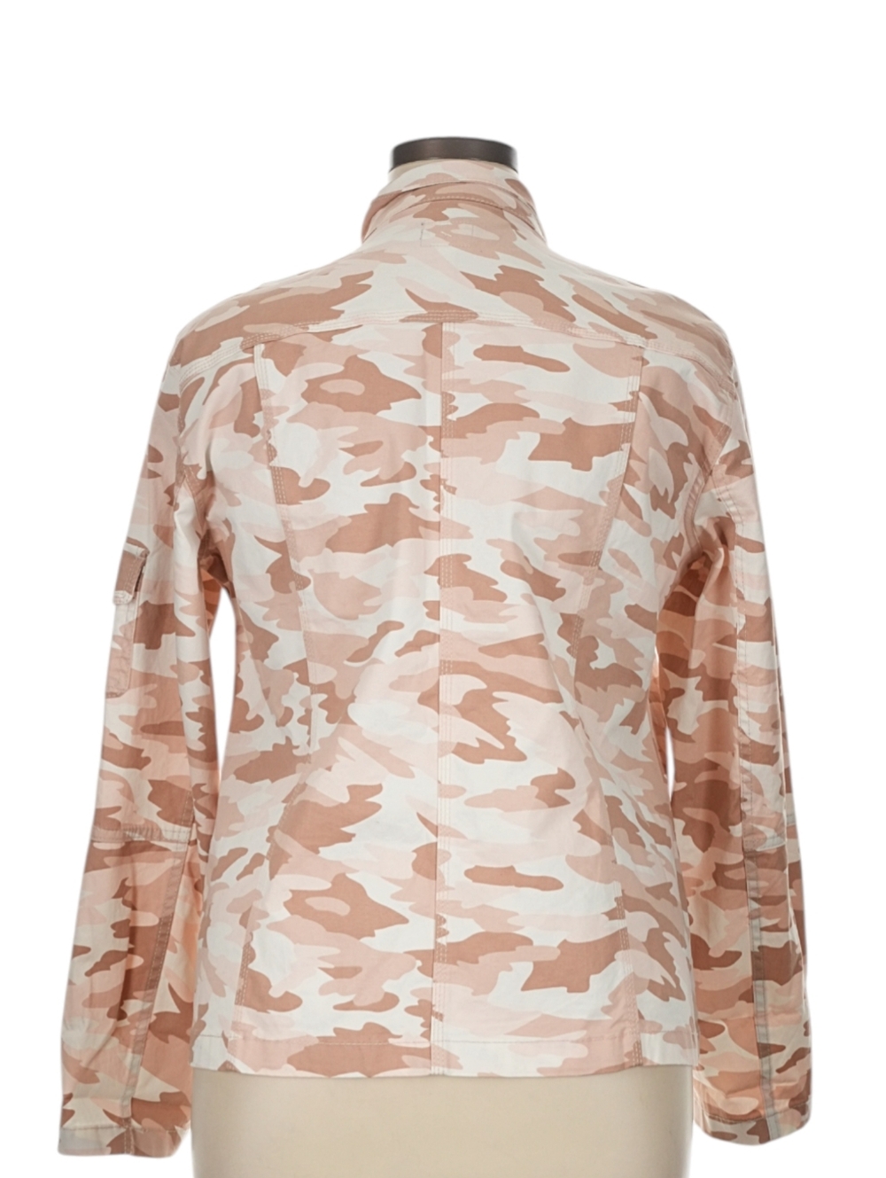Neutral Light Desert Camouflage Safari Cargo Pockets Utility Light Jacket Sz S - Picture 5 of 10